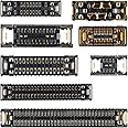 Risidamoy 8 Pcs B Style Motherboard Socket Replacement Set for iPhone 12 PRO MAX Including Wide Angle Telephoto Camera Battery Connector Radar NFC SIM Sockets LCD Touch Receptacle for iPhone 12PROMAX