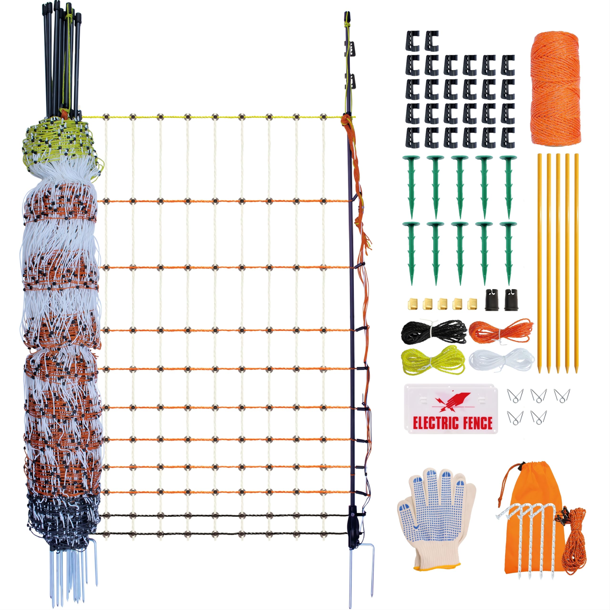 Photo 1 of **SCRAPES ONLY PLASTIC**Poultry Electric Netting Fence - 41.3''H (can be Manually Raised to 53.1''H) x 98.5'L for Flying Chicken, Sheep, Goats in Farms, Ranches and Gardens, PK1