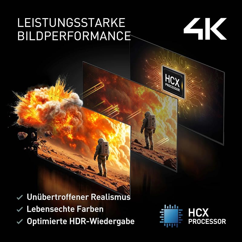 Premium TV-50W85BEZ, W85B Serie, 50 Zoll, 4K Ultra HD QLED Smart TV, 2025, 120 Hz, Fire TV, Dolby Vision und Atmos, Game Mode Extreme, Alexa, Apple Support, Bluetooth, Schwarz