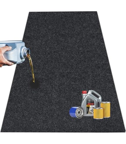 thumbnail image 2 of Cheardia 2-Pack Garage Floor Mats (36 X 29 Inch) - Reusable Rubber Oil Spill Mats For Under Cars 2 of 11
