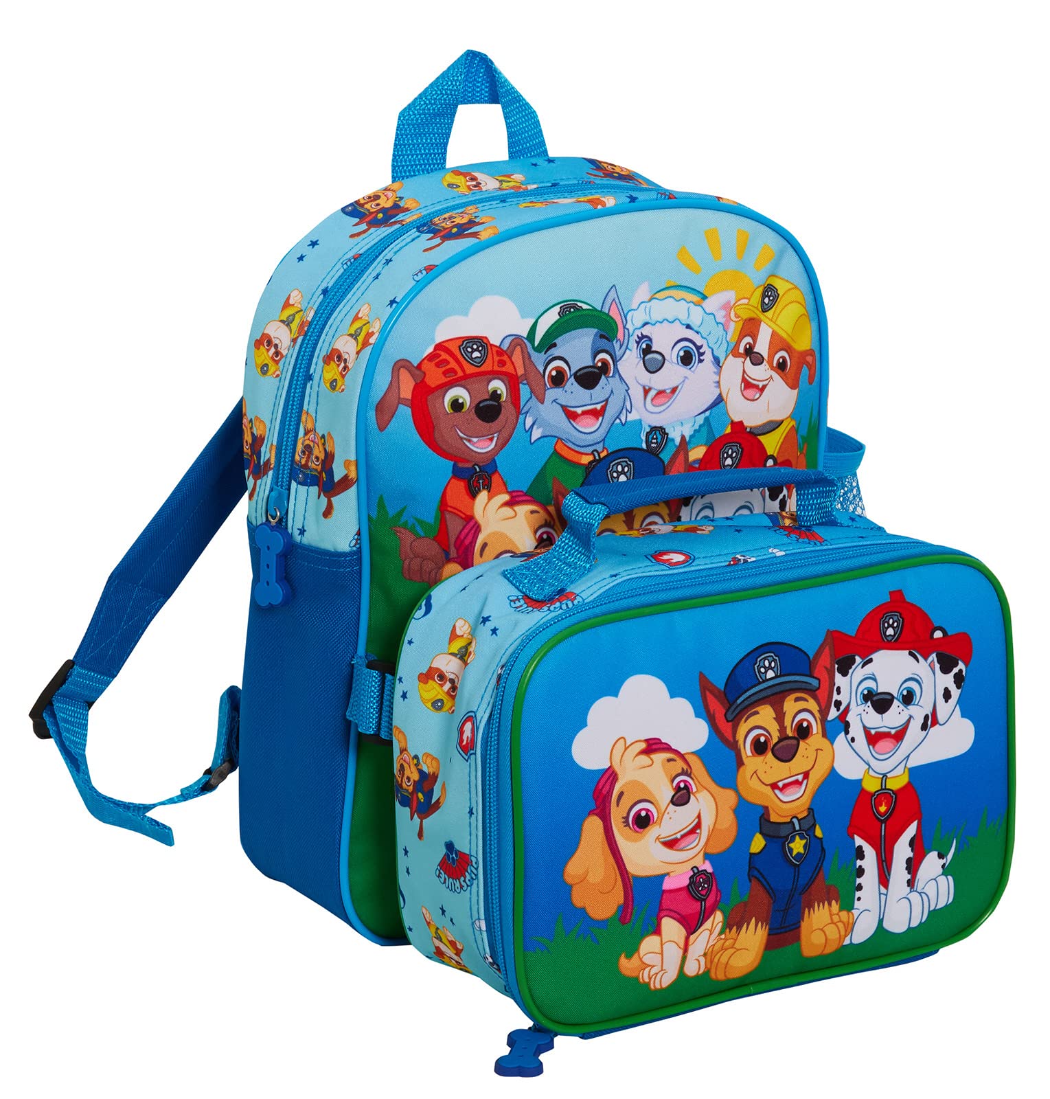 Paw Patrol Backpack with Lunch Bag for Kids School Bag Boys Girls Nursery Rucksack Matching Insulated Bag Set