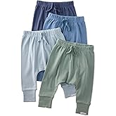 Butterblu Unisex-Baby Jordan 4-Pack Jogger Pants 100% Organic Cotton Bottoms for Boys & Girls
