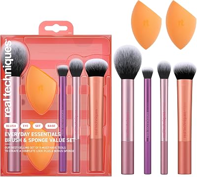 Real Techniques Everyday Essentials Kit 6-Piece Brushes & Sponges