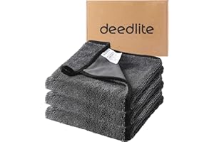 Deedlite Shiny Bath Wipes Shower Cleaning Cloths, Premium Car Drying Towel | Ultra Absorbent Twisted-Loop Design| Microfiber Towel for Car, Shower Cabin, Household