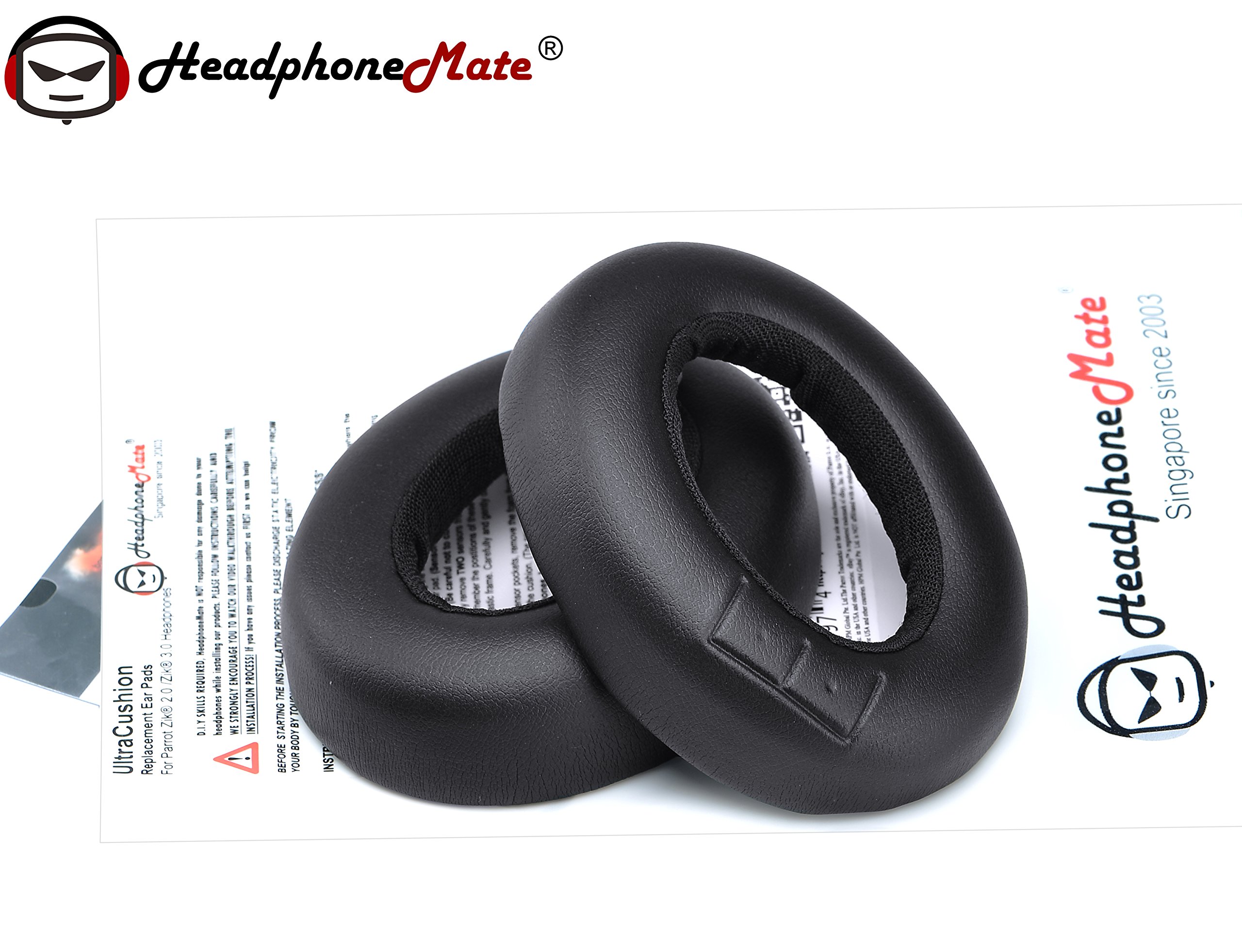 HeadphoneMate Replacement Ear Pads Cushions for Parrot Zik 2.0 Zik 2