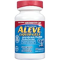 Aleve Liquid Gels with Easy Open Arthritis Cap, Naproxen Sodium, 220mg (NSAID) Pain Reliever/Fever Reducer, 80 Count