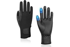 Thapower Kids Leather Horse Riding Gloves Children Youth Equestrian Horseback Gloves