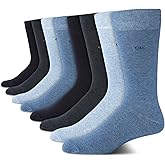 Calvin Klein Mens Dress Socks - 8 Pack Breathable Cotton Blend Work Crew Socks for Men for Casual Business & Formal Wear