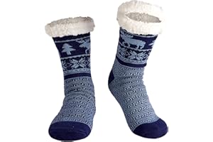 BSTcentelha Super Soft Warm Cozy Fuzzy Fleece-lined Winter With Grips Slipper Socks For Man