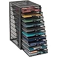 Mind Reader File Storage Drawers, Desk Organizer, Multi-Purpose, Crafts, Office, Metal Mesh, 10.75"L x 14"W x 21.25"H, Black