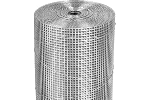 Nueve Deer 1/4 inch Hardware Cloth 48 x 50 23-Gauge - Hot-Dip Galvanized After Welding - Chicken Wire Fence Roll, Galvanized Wire Mesh Roll, Welded Wire Fencing, Cage Wire, Chicken Coop/Run Cover