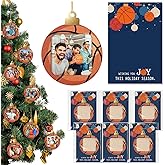 6 Set Basketball Xmas Tree Decorations with Photo Holders - Personalized Basketball Player Ornaments for Sports Team Lovers