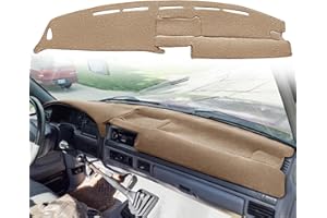 Yiz Dash Cover Mat Fit for Ford F150 F250 F350 Bronco 1992 1993 1994 1995 1996 1997 Dashboard Cover Carpet Pad Cap Protector (92-97 Beige) J20