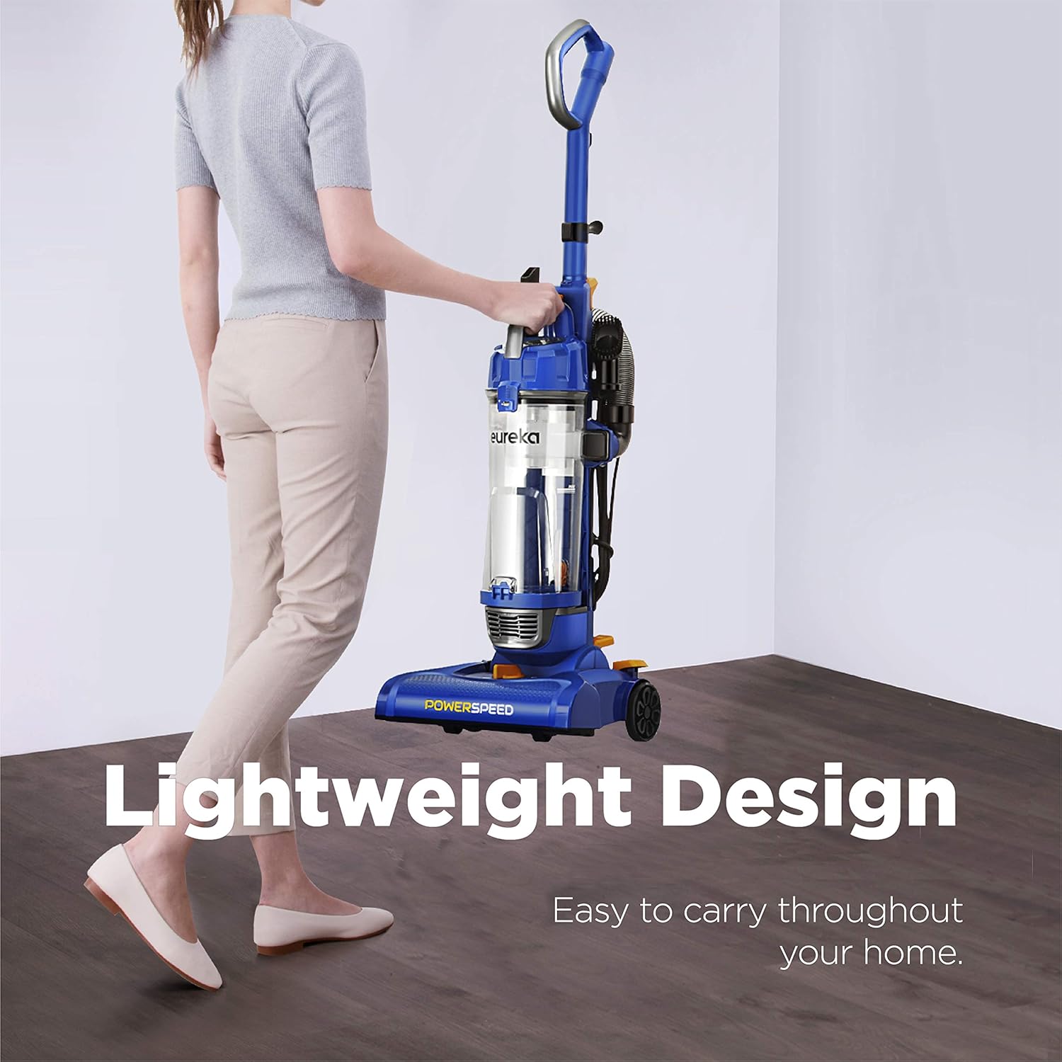 Eureka NEU182A PowerSpeed Bagless Upright Vacuum Cleaner, Lite, Blue -