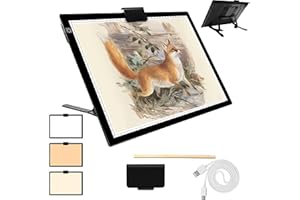 Mlife A3 Light Pad,Built in Battery Light Box,3 Colors Temperature,Stepless Brightness,Rechargeable LED Ultimate Light Board 