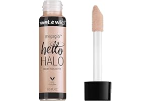 wet n wild MegaGlo Hello Halo Liquid Highlighter Makeup, Shimmer, Rose Gold Halo, Goodbye
