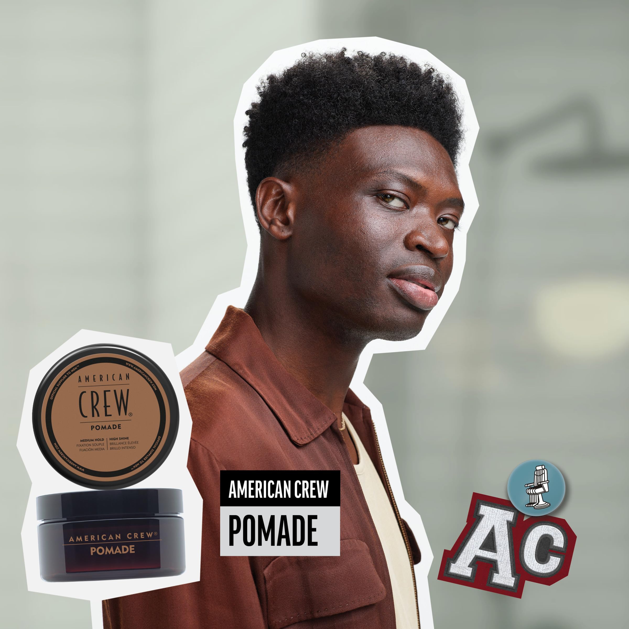 AMERICAN CREW POMADE FOR HOLD AND SHINE 3 OZ for Men