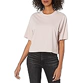 The Drop Women's Sydney Short-sleeve Cropped Crew Neck T-shirt, Ice pink, 2X, Plus Size