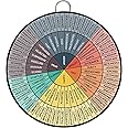 Habilboi Feelings Chart Color Wheel Round Metal Sign - Mood Meter Poster for Self Awareness Tin Therapist Emotions Vintage Tree Home Kitchen 6x6in Round Tin Sign12 15x15cm