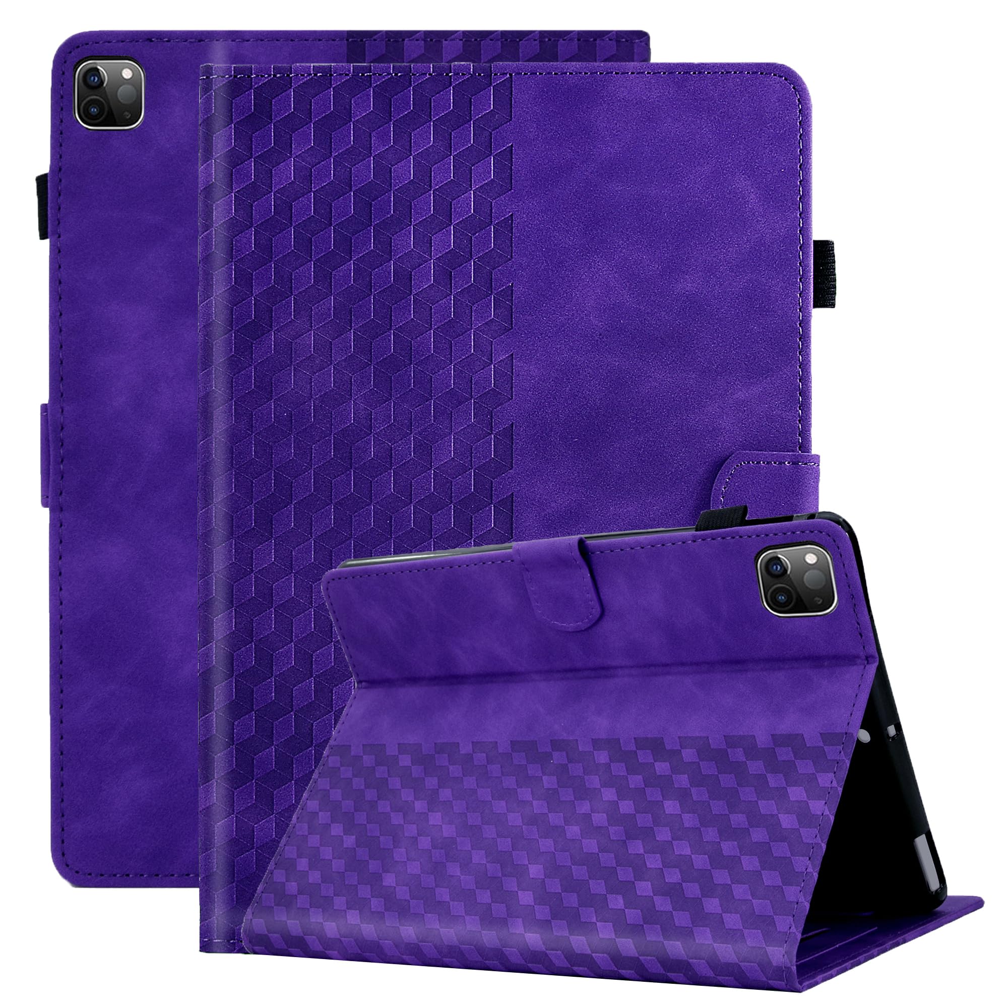 Vkooer Case for iPad Pro 11 Inch Case M4 2024 Generation Premium Leather Folio Cover with Card Pocket Multi Angle Viewing with Stand Function for iPad Pro 11 2024, Purple