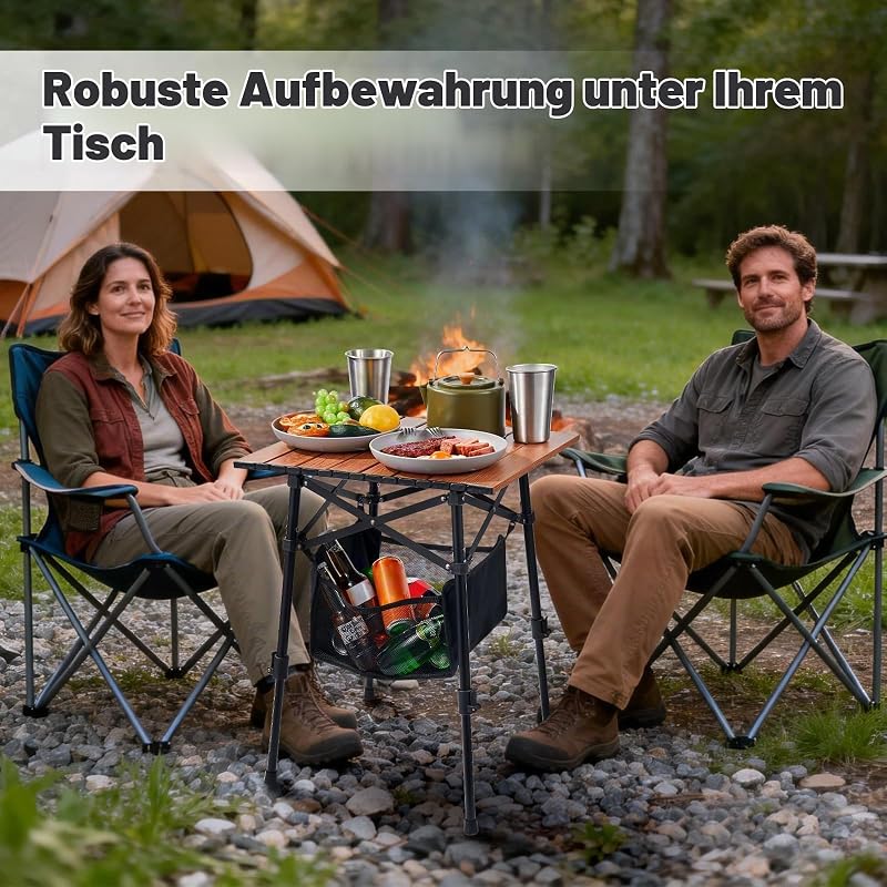 klappbar Campingtisch aus Aluminium, Höhenverstellbar