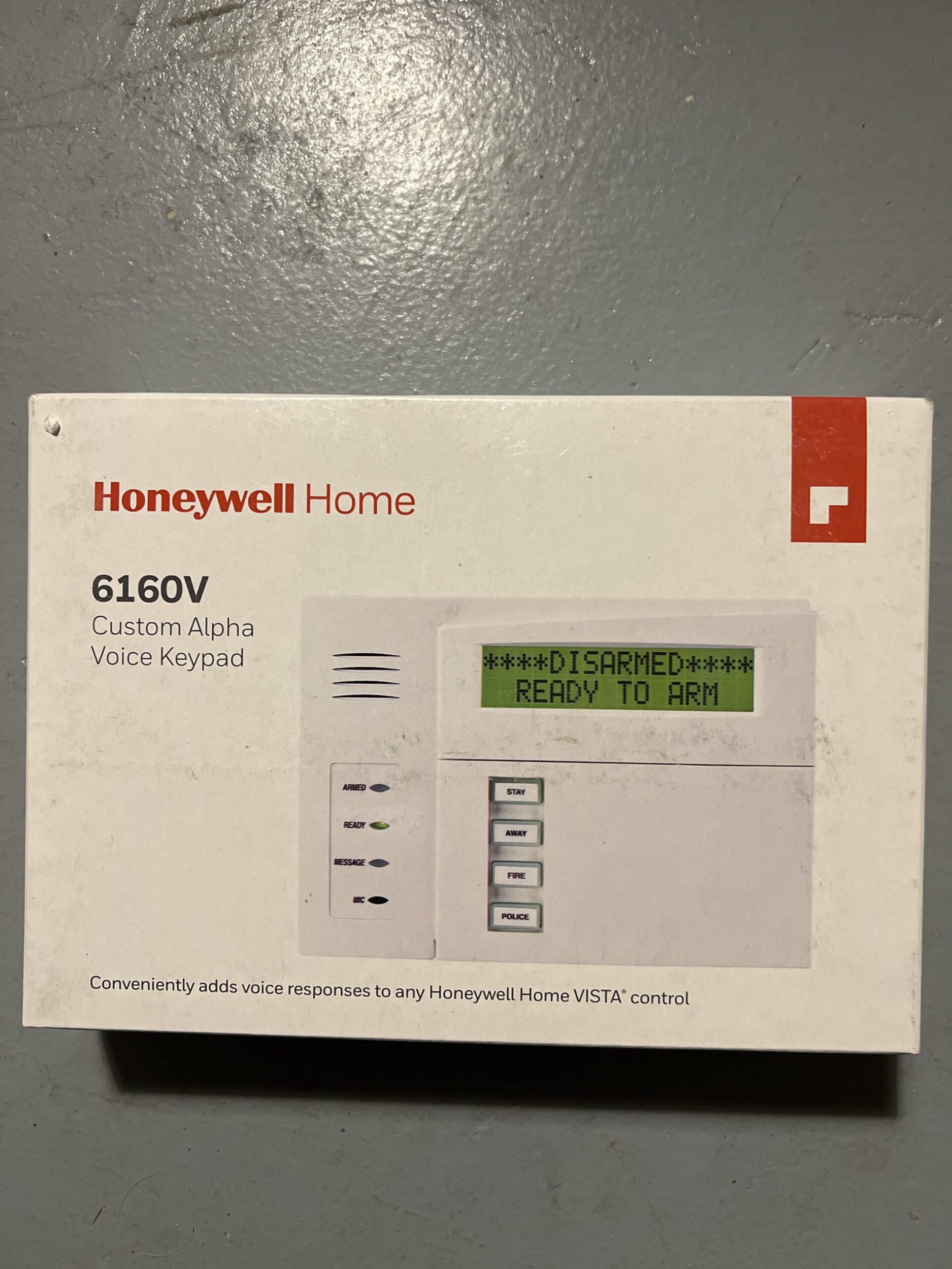 Honeywell Home 6160V Talking Alpha Display Keypad with Message Recording for Vista Systems