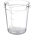 Carlisle FoodService Products Storplus Round Food Storage Container with Stackable Design for Catering, Buffets, Restaurants, Polycarbonate (Pc), 8 Quart, Clear