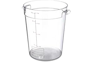 Carlisle FoodService Products Storplus Round Food Storage Container with Stackable Design for Catering, Buffets, Restaurants, Polycarbonate (Pc), 8 Quart, Clear