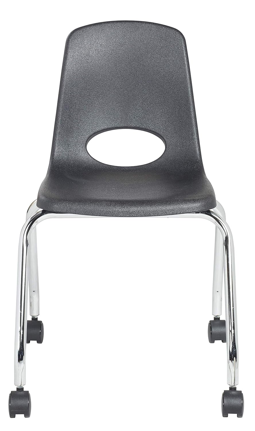 Factory Direct Partners - 10372-BK -10372 18" Mobile School Chair with Wheels for Kids, Teens and Adults; Ergonomic Seat for in-Home Learning, Classroom or Office - Black (2-Pack): Industrial & Scientific