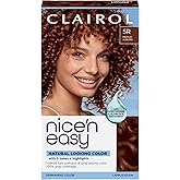 Clairol Nice'n Easy Permanent Hair Dye, 5R Medium Auburn | 1 Pack | Zero Ammonia, PPD‑Free, 100% Gray Coverage with Bonding System | Pack of 1