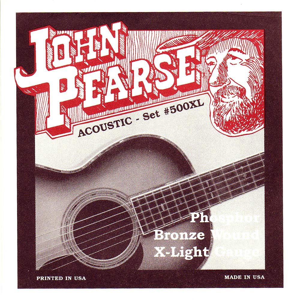 John Pearse Strings® 500XL For Acoustic Guitar - Phosphor Bronze Wound - X-Light Gauge 10-47