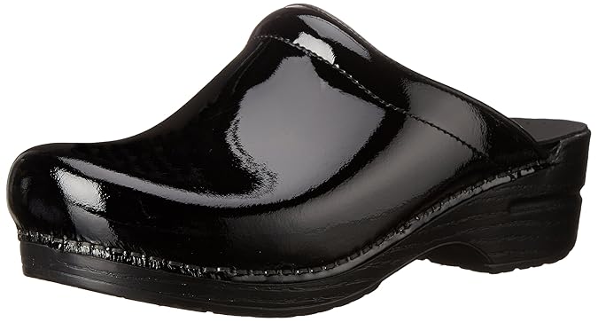 dansko professional clogs black patent leather