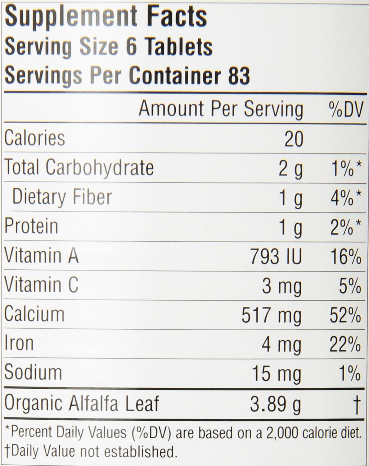Source Naturals Alfalfa 10 Grain Dietary Supplement - 500 Tablets: Health & Personal Care