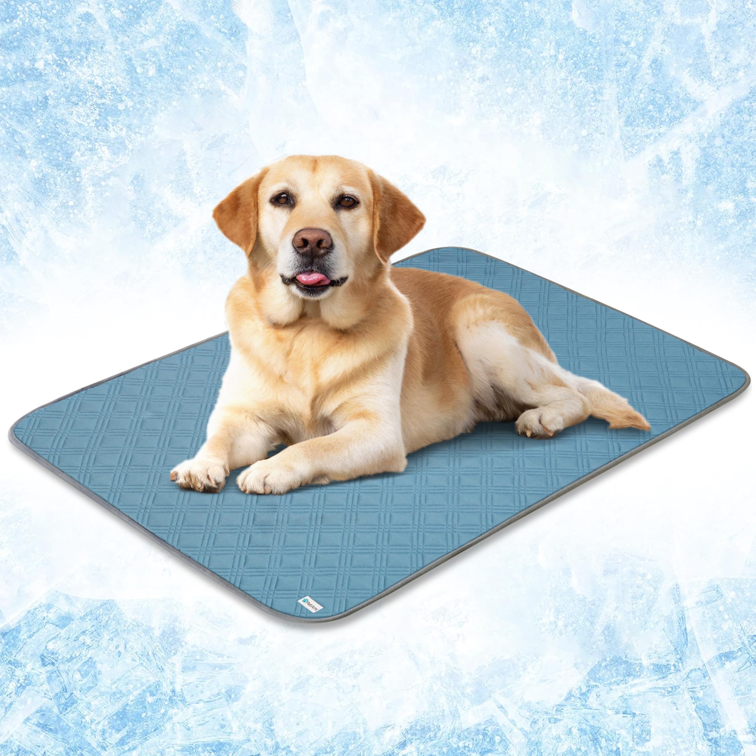 Photo 1 of PetAmi Waterproof Cooling Mat for Dog, Premium Pet Cooling Blanket for Bed Crate, Anti Slip Indoor Dog Cool Pad for Sleeping, Q-MAX Large Sofa Couch Cover Mat for Cat, Light Blue, 40x60
