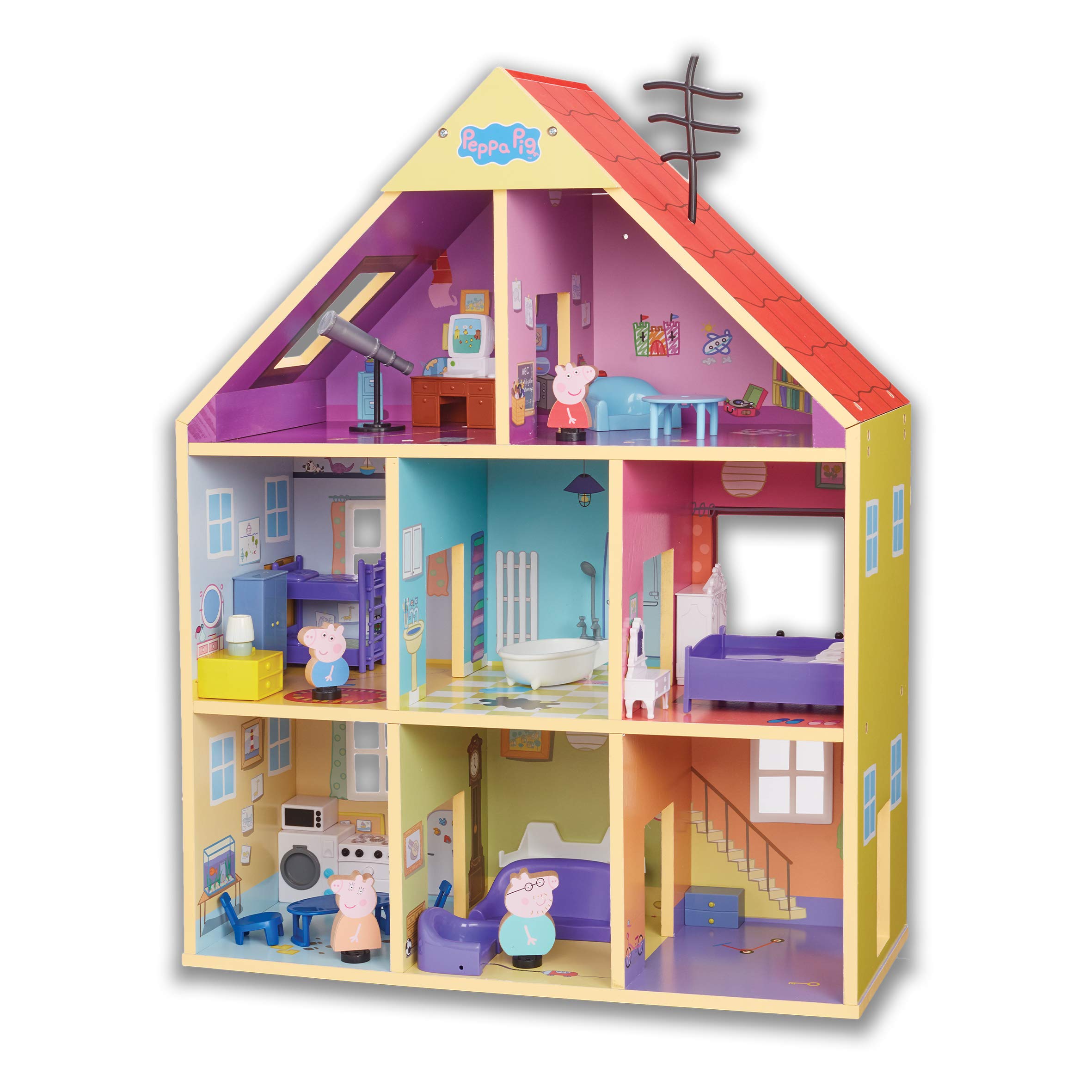 Peppa Pig Wooden Playhouse, dolls house, playhouse, imaginative play, preschool toys, fsc certified, sustainable toys, gift for 3 years and over