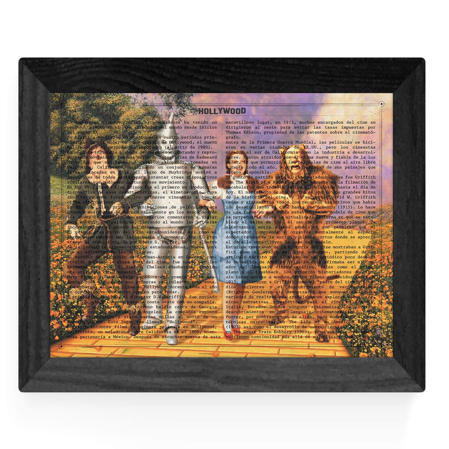 Nacnic vintage movie film The Wizard of Oz on definition of Hollywood Unframed - A4 size.