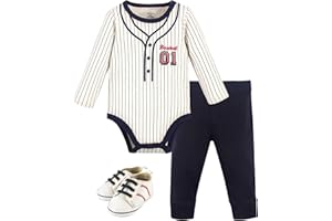 Little Treasure Unisex Baby Cotton Bodysuit, Pant and Shoe Set