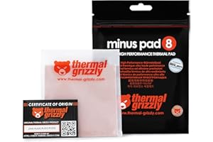 Thermopad Thermal Grizzly Minus Pad 8 - Silicone, Self-Adhesive, Thermally Conductive Thermal Pad - Conducts Heat and Cools T