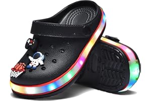 STAHOVY Kids' Boys Girls LED Clogs Cute Garden Shoes Cartoon Slides