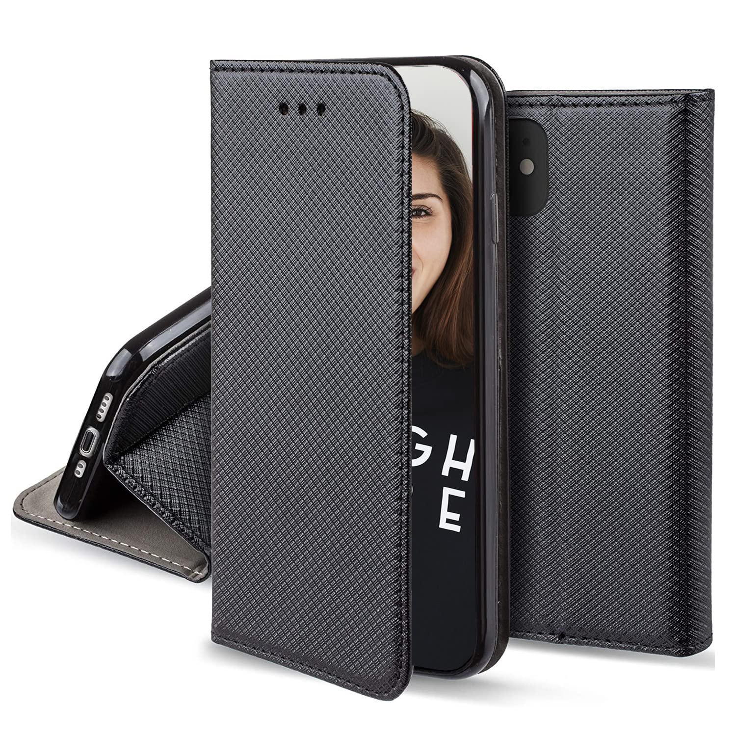 Jaym Magnetic Folio Stand Case for Apple iPhone 7/8, Black