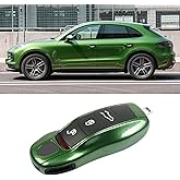 Aojezoor Mamba Green Compatible with Porsche Key Cover for Macan 2014-2024 Cayenne 2011-2017 Panamera 2010-2016 911 2013-2018 718 Boxster 2013-2016 Cayman 2013-2016 Car Remote Key Case Replace