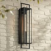 Possini Euro Design Jericho 28" High Modern Farmhouse Rustic Outdoor Wall Light Fixture Mount Porch House Exterior Outside La