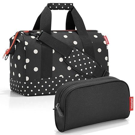 reisenthel Exklusiv-Set: Allrounder M Plus GRATIS makeupcase (Mixed dots - Black)