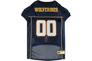 Pets First NCAA College Michigan Wolverines Mesh Jersey for DOGS & CATS, XXX-Large. Licensed Dog Jersey with your Favorite Football/Basketball College Team