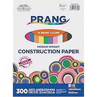Prang (Formerly SunWorks) Construction Paper, 10 Assorted Colors, 9" x 12", 300 Sheets