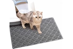 BOOMIBOO Cat Litter Mat Litter Box Mat，Litter Trapping Mat Premium Durable PVC Pad, 23 x 14 Inches, Easy to Clean，Non-Slip，Urine Waterproof