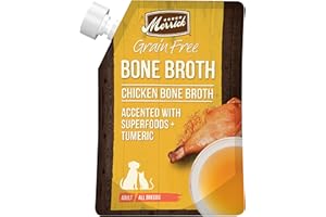Merrick Grain Free Dog & Food Complement, Chicken Bone Broth - 16 oz (454 g) Pouch (10 Pack)