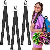 KQYSLXG 3Pcs Pom Pom Holder | Adjustable Cheer Pom Poms Straps for Backpack Cheerleader Team Tags Cheer Bag Strap for Cheerleader Cheerleading Girls