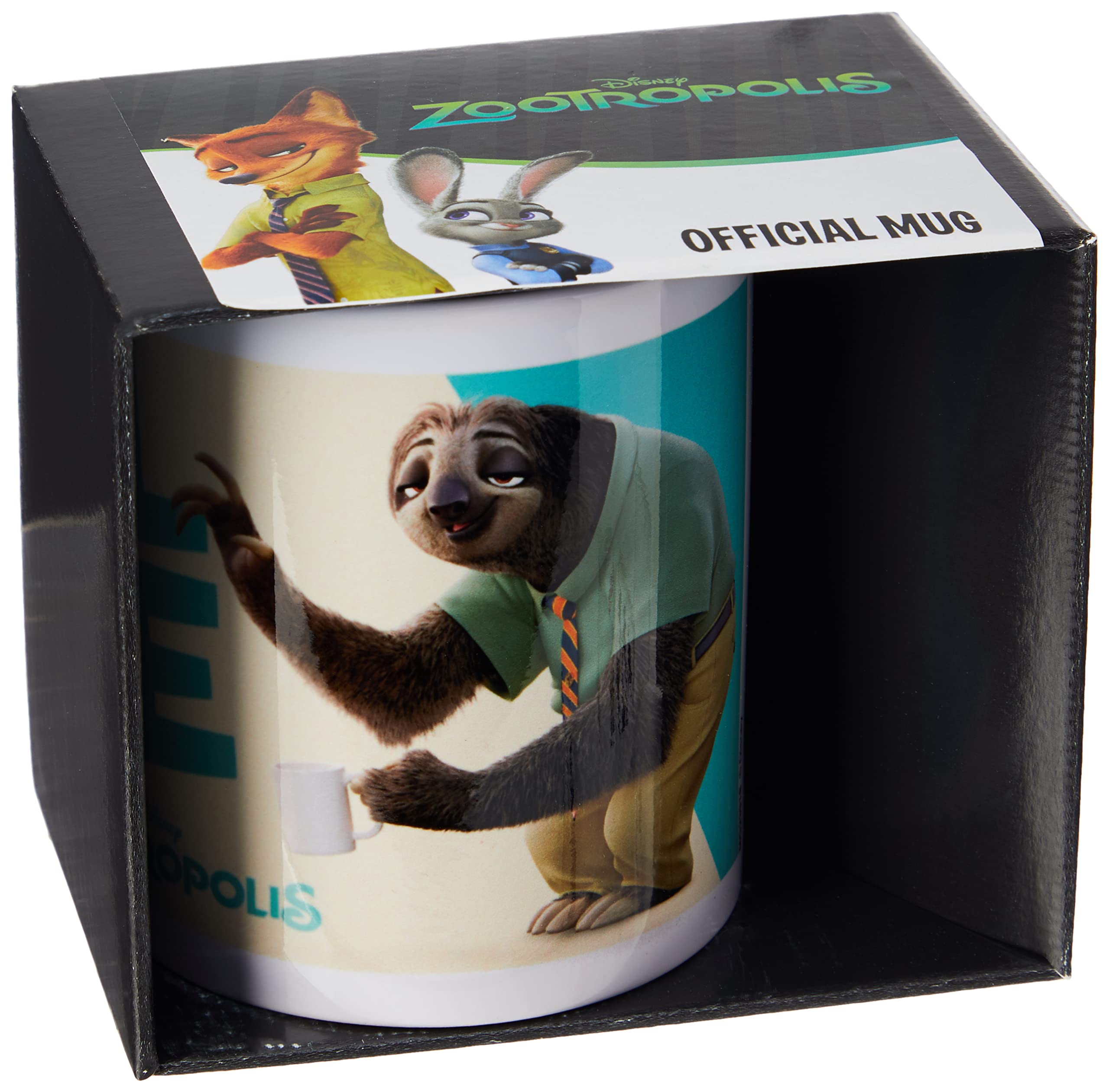 Zootropolis MG23918 Chill Dude Ceramic Mug, Multicoloured, 7.9x11x9.3 cm