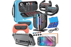 Switch 2 Accessories Bundle for Nintendo Switch 2 (2025), Switch 2 Case bundle Kits: MENEEA Carrying Case, Switch 2 Charger D